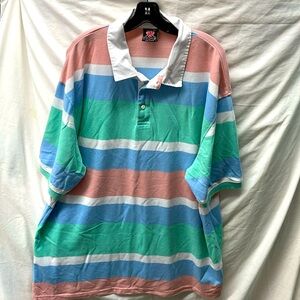 black lacquer pullover polo shirt men sz 5xl 5/17/4